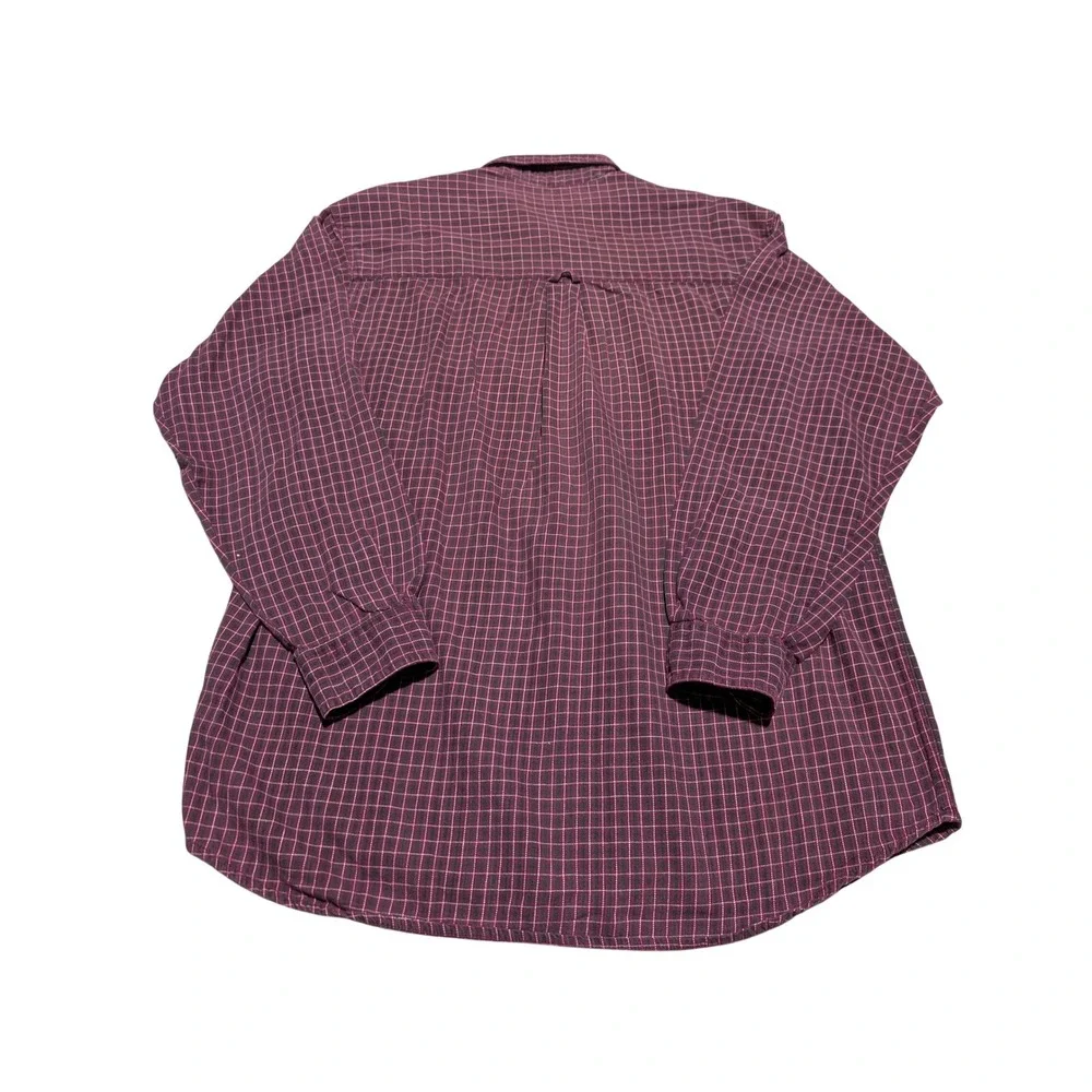 Columbia Vintage Flannel Shirt Men's XL Burgundy Plaid‎ Long Sleeve Outdoor